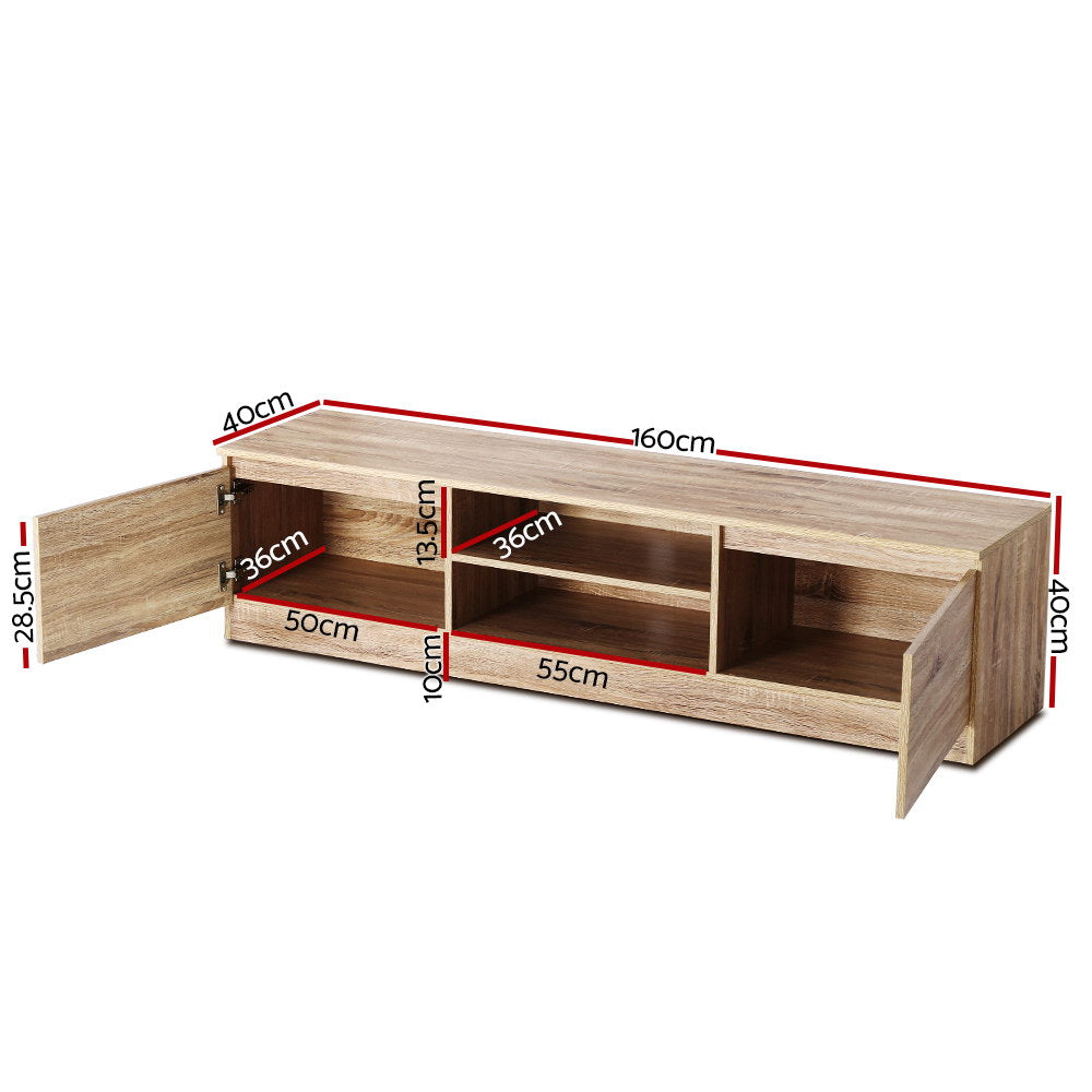 Charles TV Cabinet Entertainment Unit 160cm - Pine
