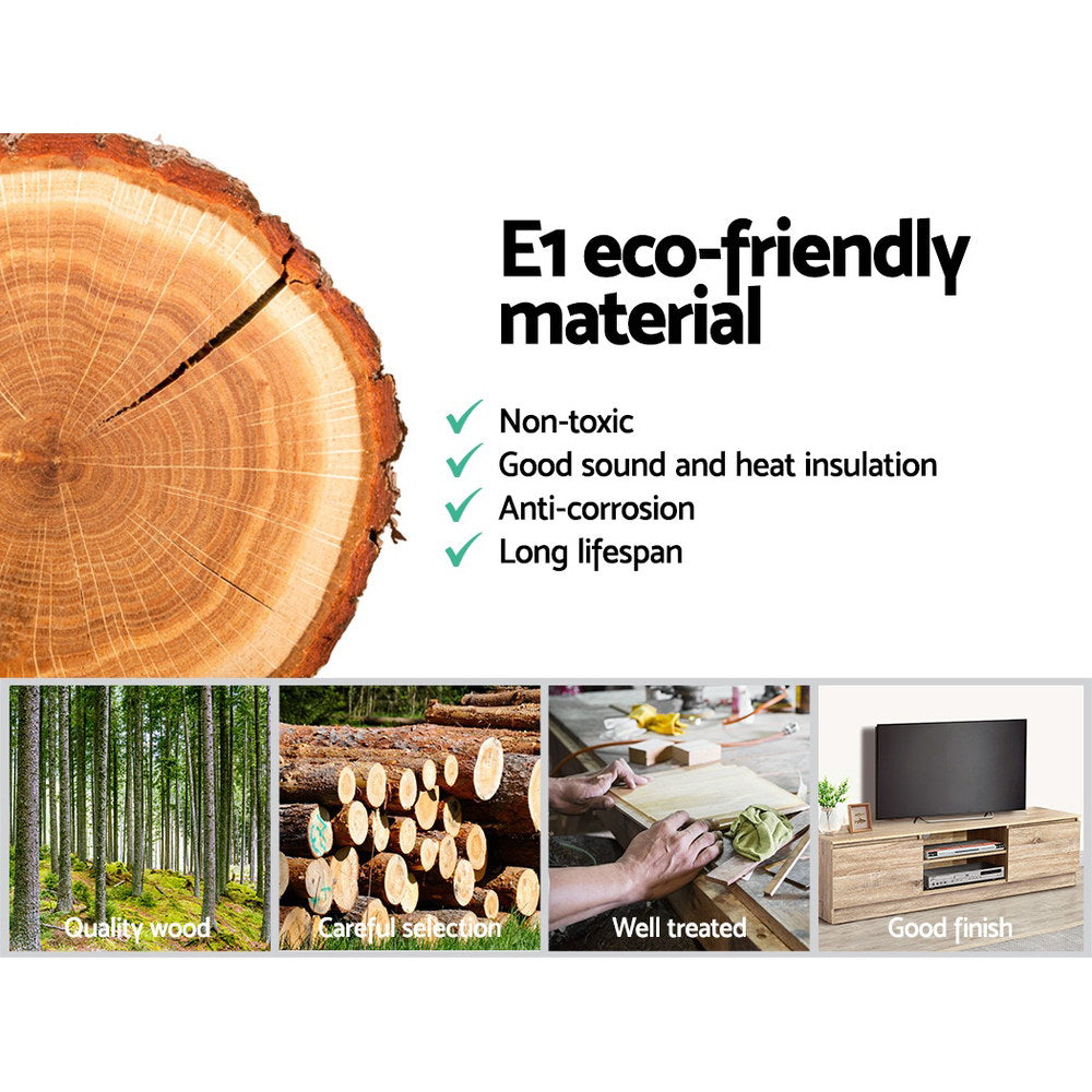 Charles TV Cabinet Entertainment Unit 160cm - Pine