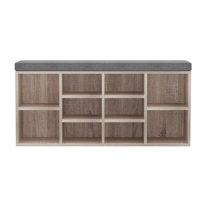 Boa Shoe Rack Cabinet Shoe Bench Fabric Seat - Pine