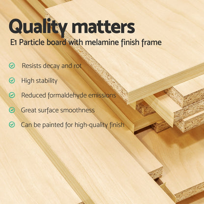 130cm Buffet Sideboard Cupboard Cabinet Pantry Storage Drawer - Pine