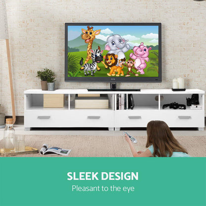 Eddie TV Cabinet Entertainment Unit 180cm - White