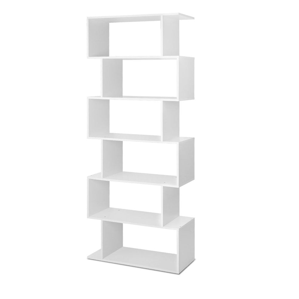 Riva Bookshelf 6 Tiers - White