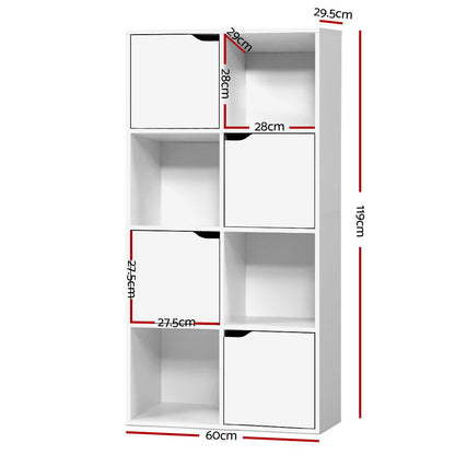 Dana Bookshelf 8 Cube Shlef - White