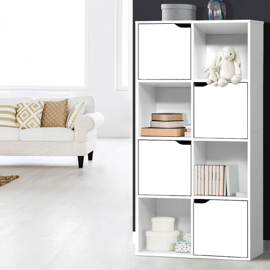 Dana Bookshelf 8 Cube Shlef - White