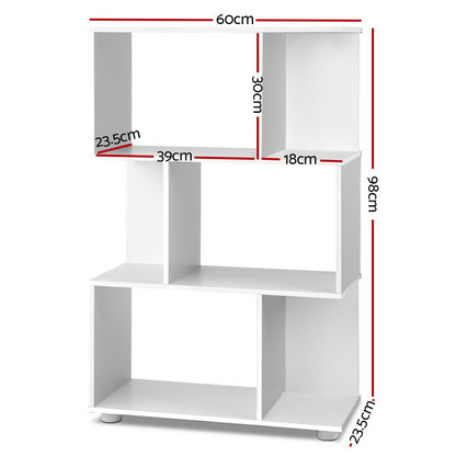 Nina Bookshelf 3 Tiers - White
