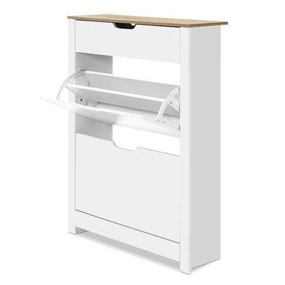 Ana Shoe Rack Cabinet 16 Pairs - White