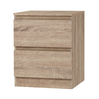 Pepe Bedside Table 2 Drawers - Oak