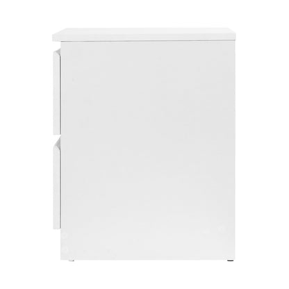 Pepe Bedside Table 2 Drawers - White