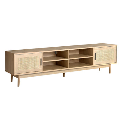 Cole TV Cabinet Entertainment Unit 180cm - Rattan