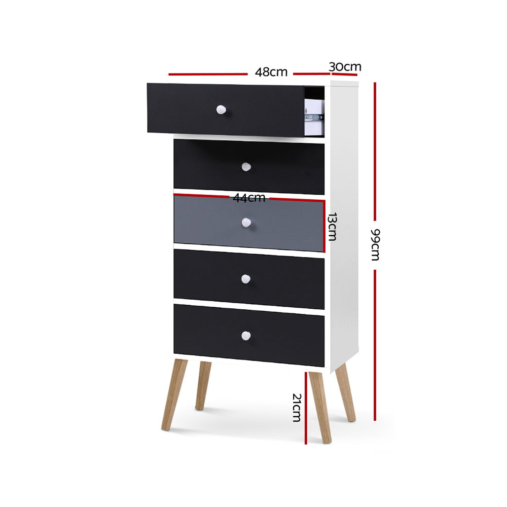 Bonds 5 Chest of Drawers - White