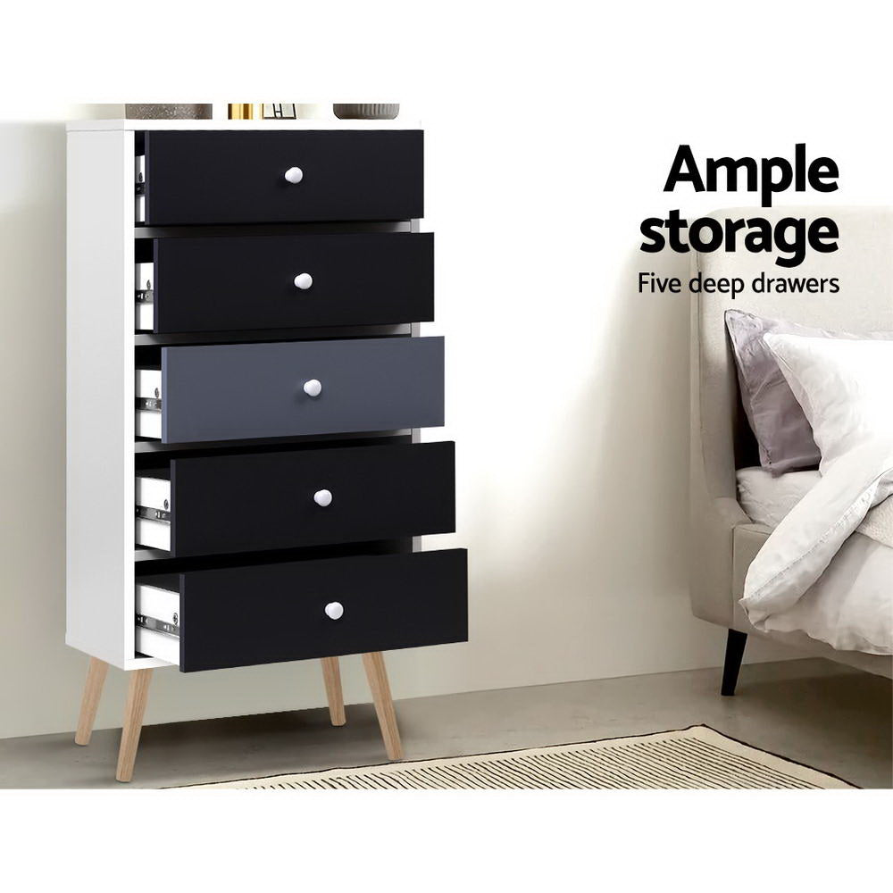 Bonds 5 Chest of Drawers - White
