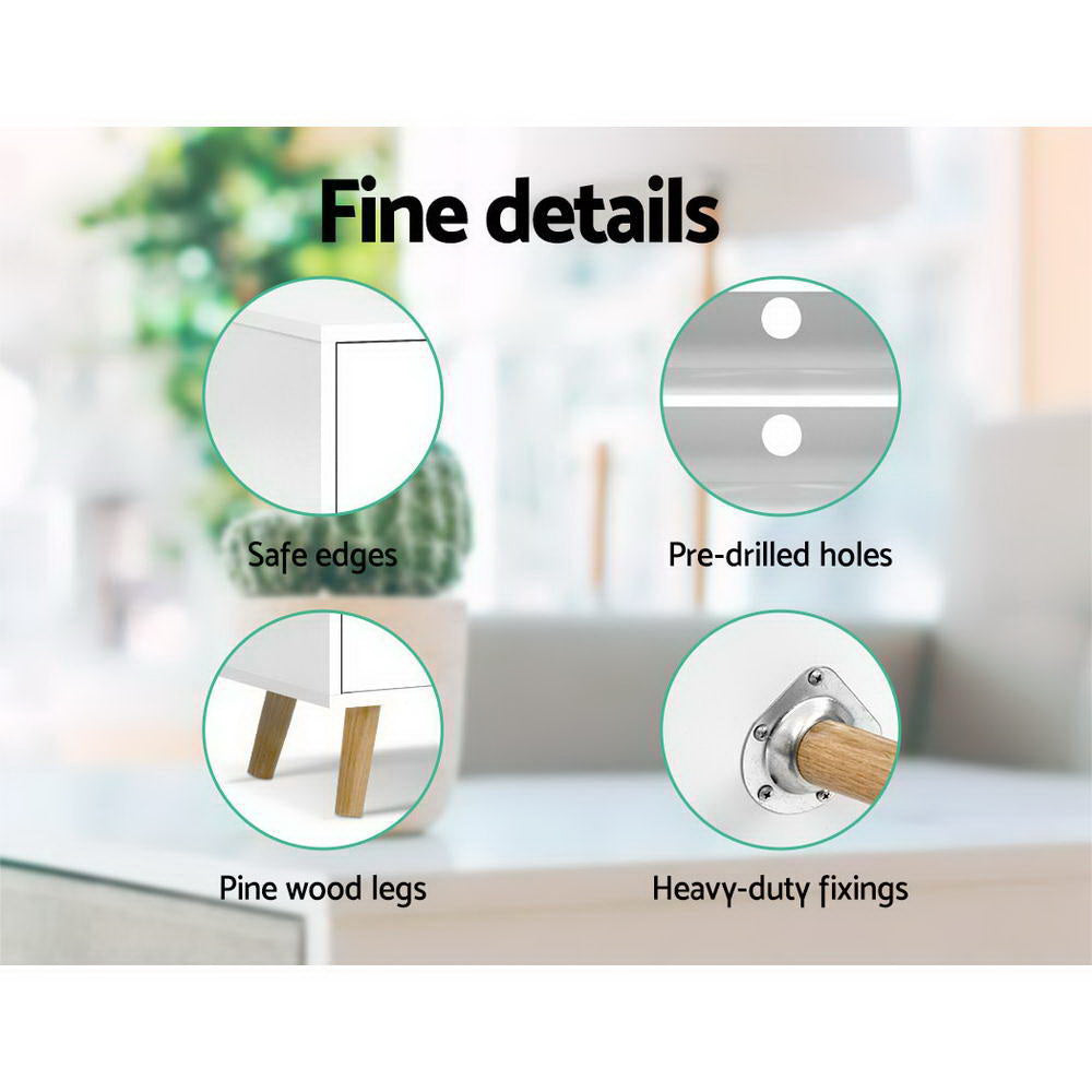 Larin TV Cabinet Entertainment Unit 120cm - White