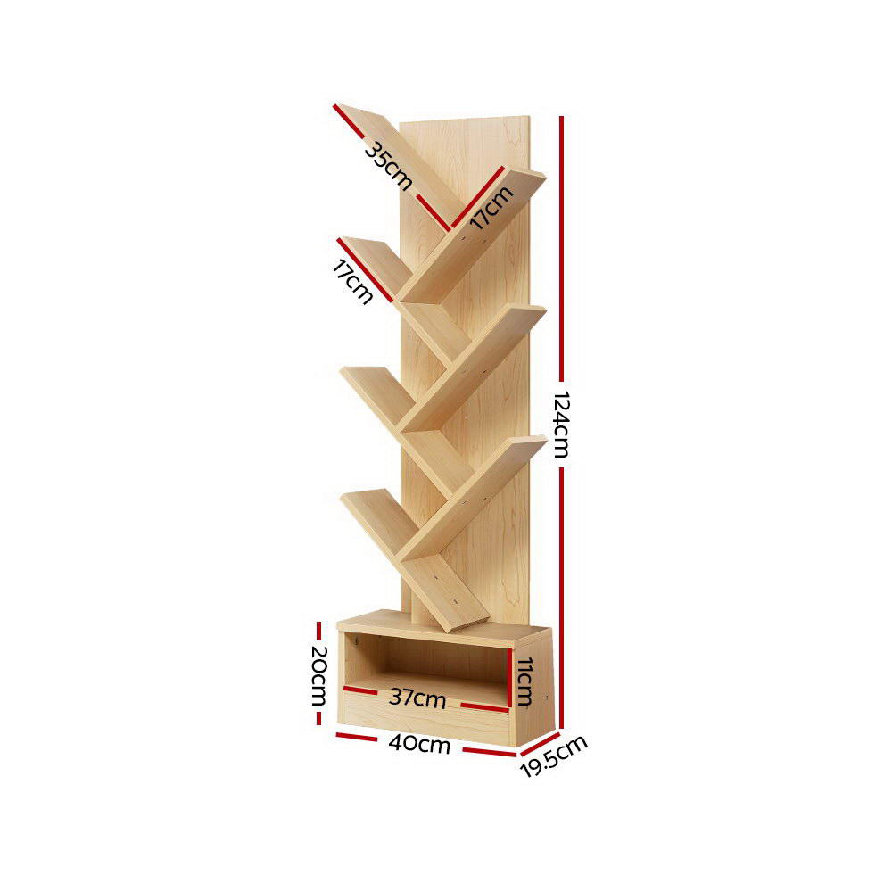 Echo Tree Bookshelf 7 Tiers - Oak