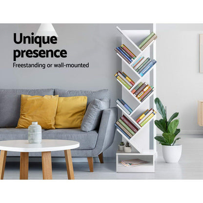 Echo Tree Bookshelf 9 Tiers - White