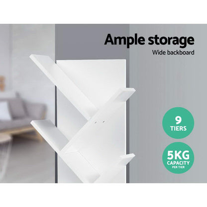 Echo Tree Bookshelf 9 Tiers - White