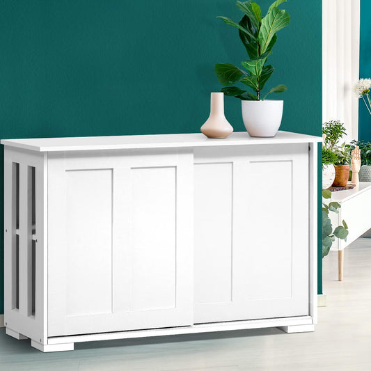 Sera Buffet Sideboard Sliding Doors - White