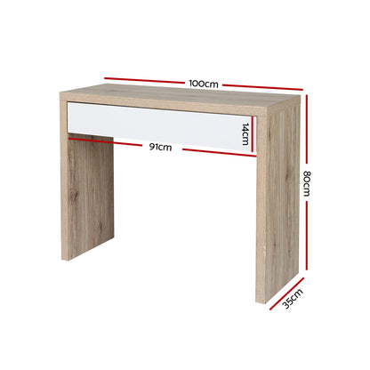 Jory Console Table Storage Drawer - White Pine
