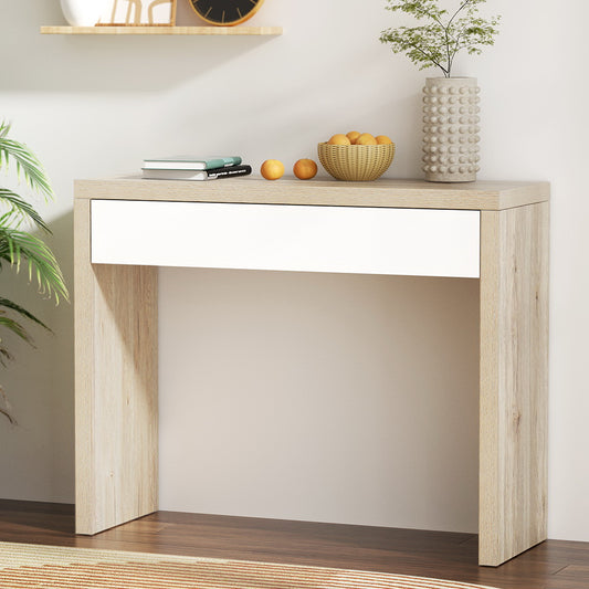 Jory Console Table Storage Drawer - White Pine