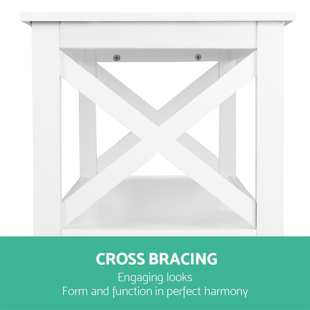 Polly Console Table 3-tier - White
