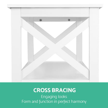 Polly Console Table 3-tier - White