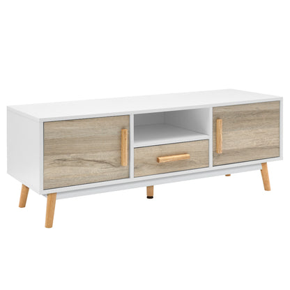 Gino TV Cabinet Entertainment Unit 120cm Wood - White