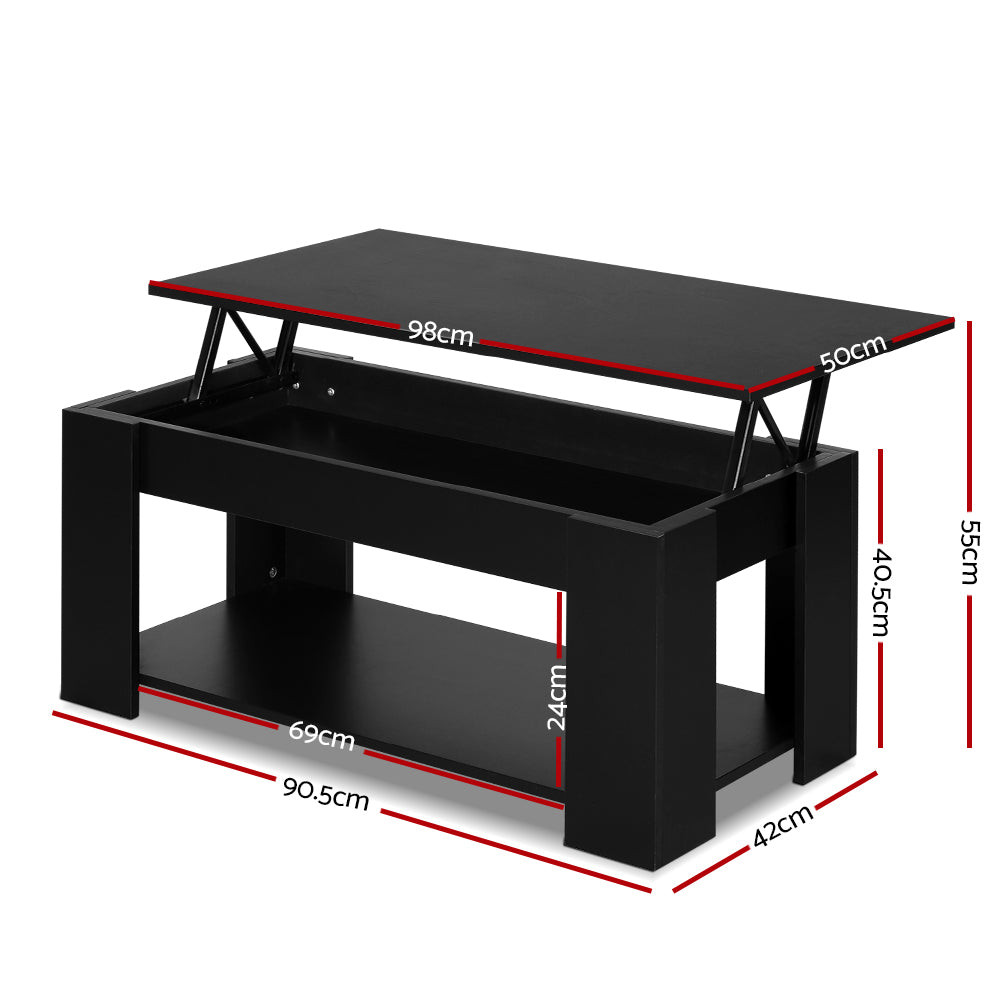 Lift-Top Coffee Table - Black