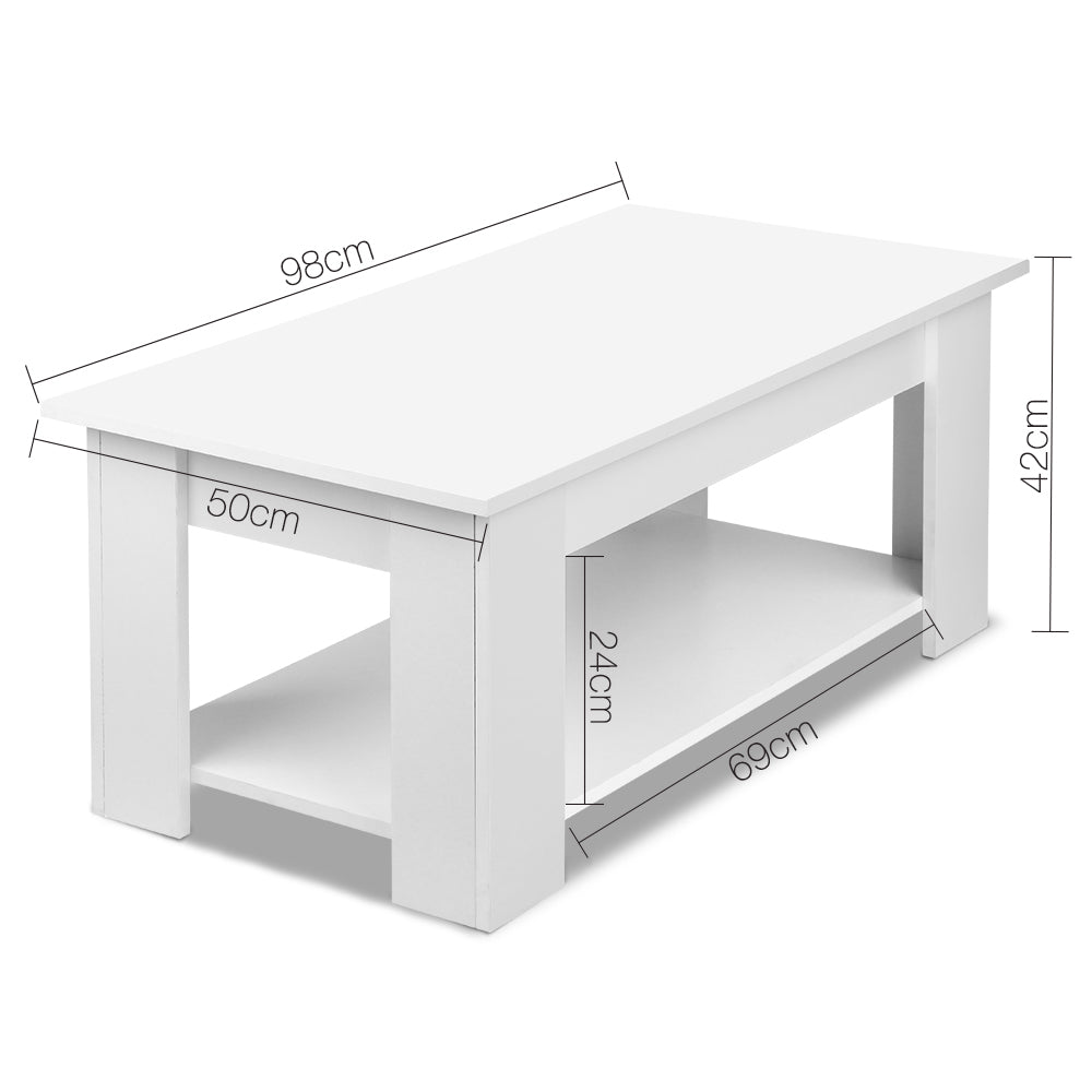 Lift-Top Coffee Table - White