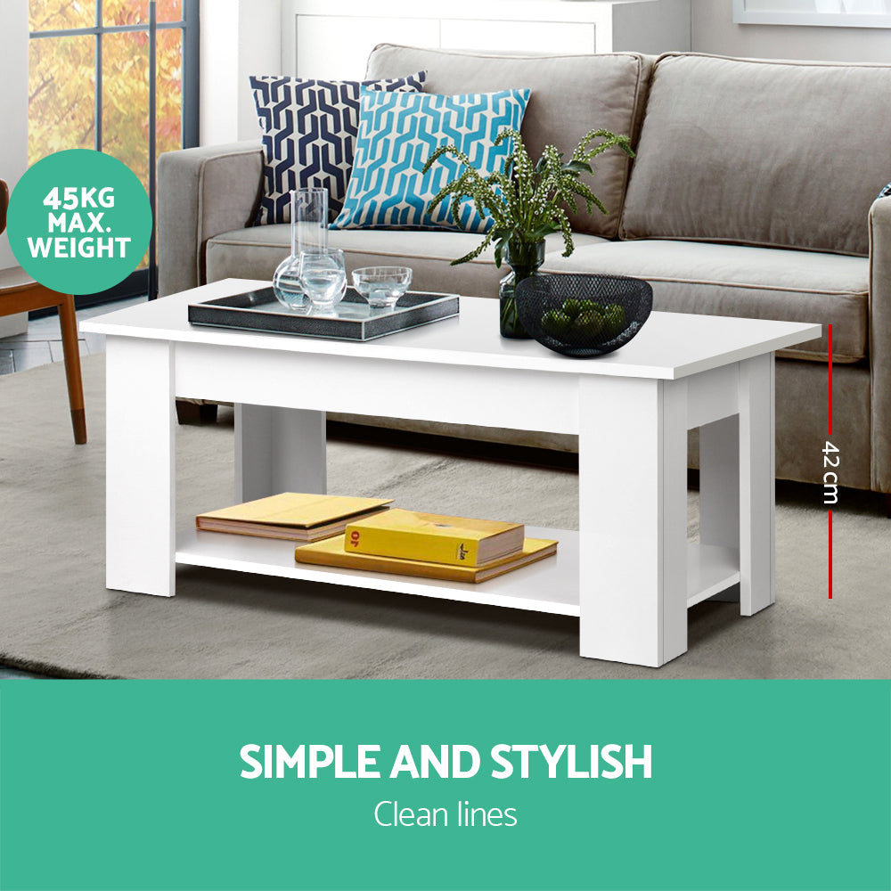 Lift-Top Coffee Table - White