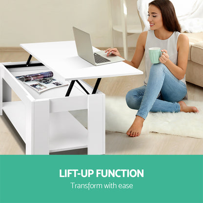 Lift-Top Coffee Table - White