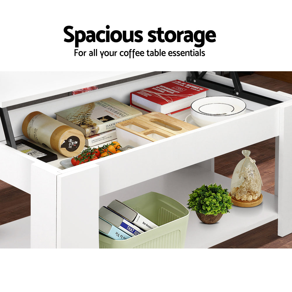 Lift-Top Coffee Table - White