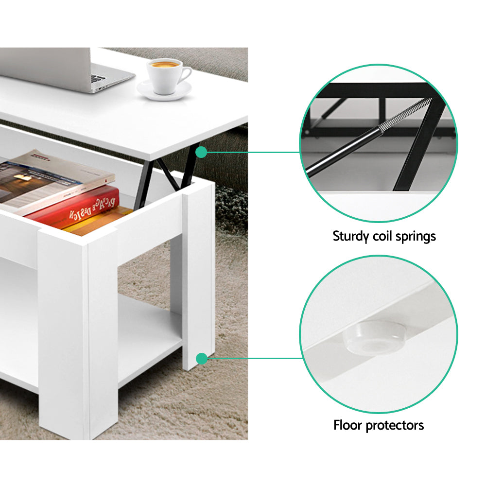 Lift-Top Coffee Table - White