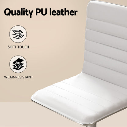 Computer Desk Office Chair Set 100cm - White