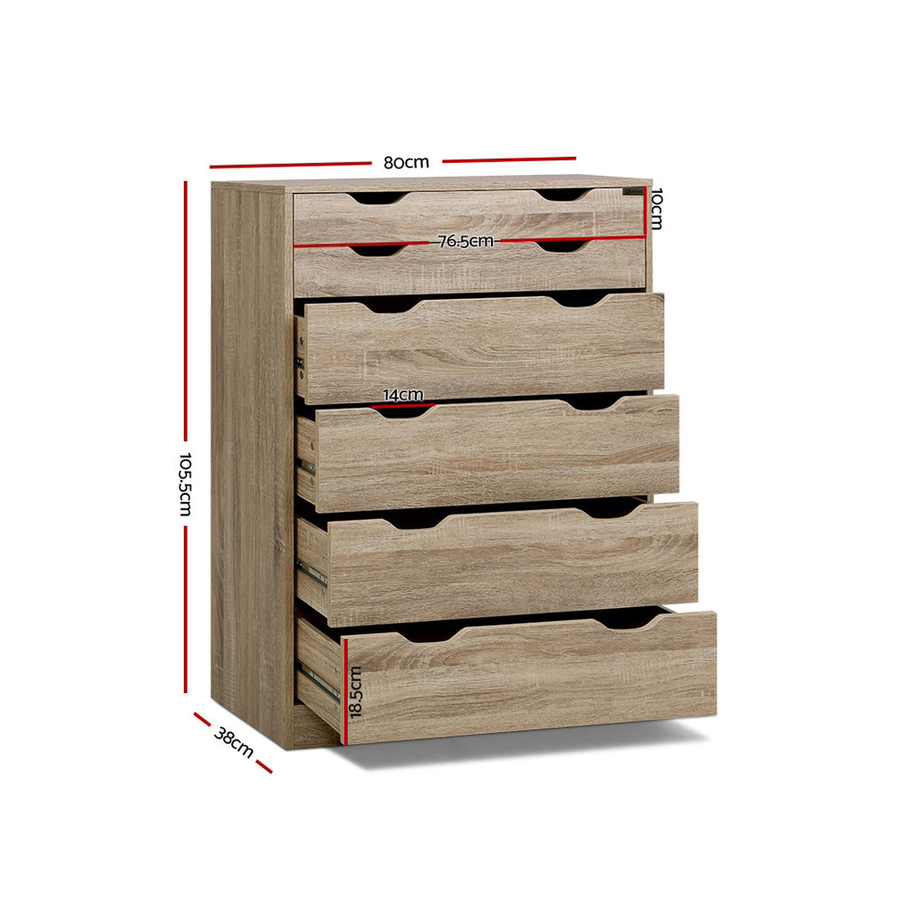 Myla 6 Chest of Drawers - Oak