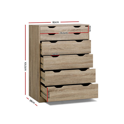 Myla 6 Chest of Drawers - Oak