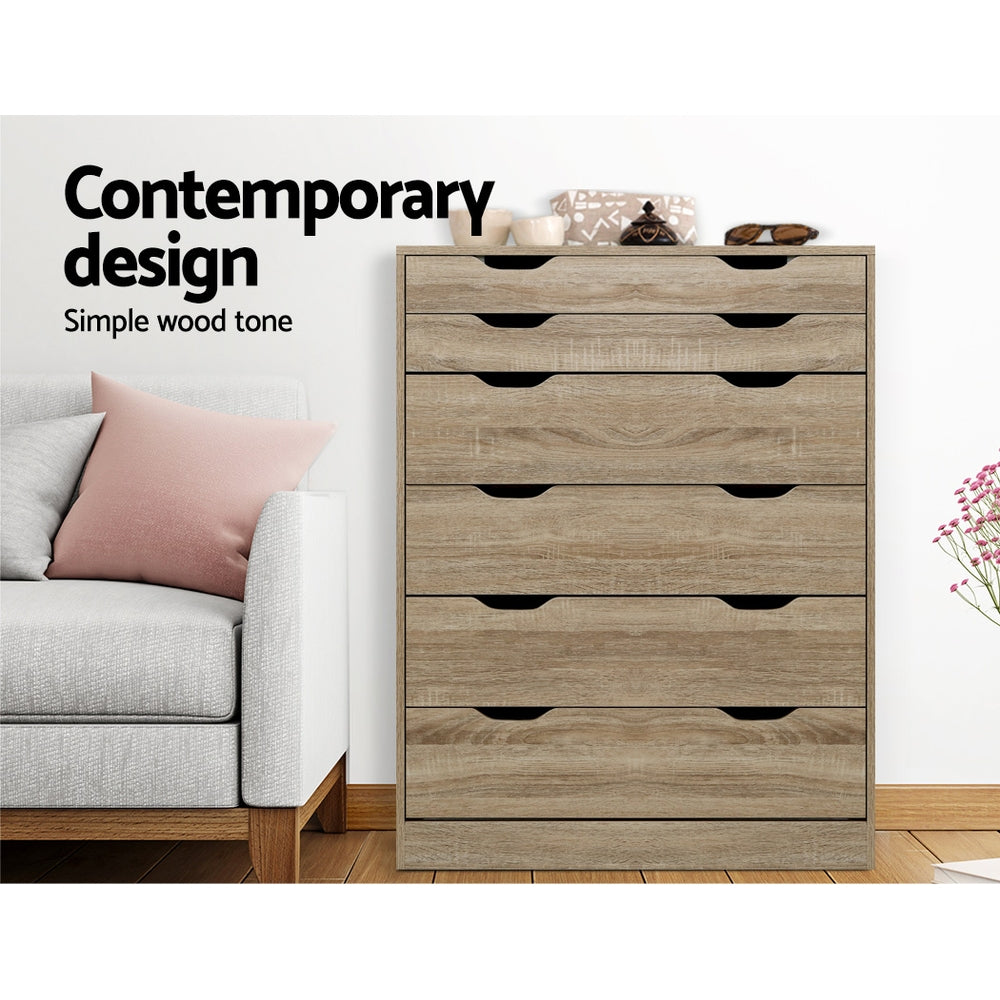 Myla 6 Chest of Drawers - Oak