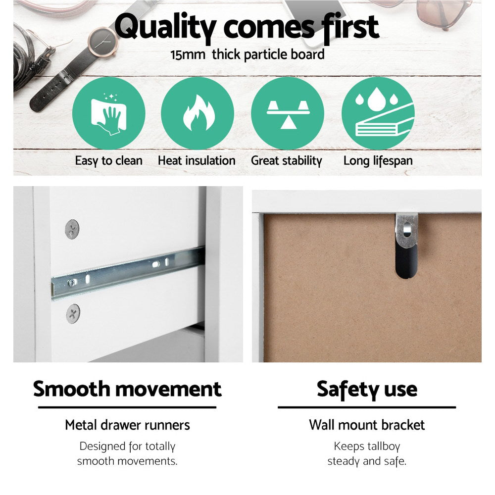 Myla 6 Chest of Drawers - White