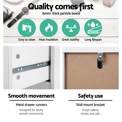 Myla 6 Chest of Drawers - White