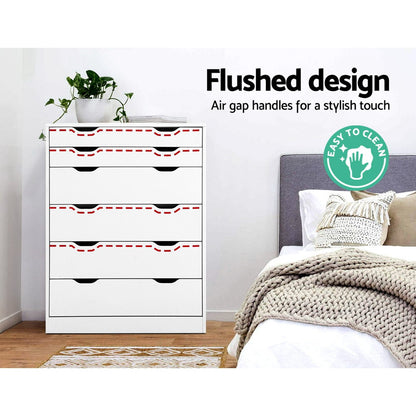 Myla 6 Chest of Drawers - White