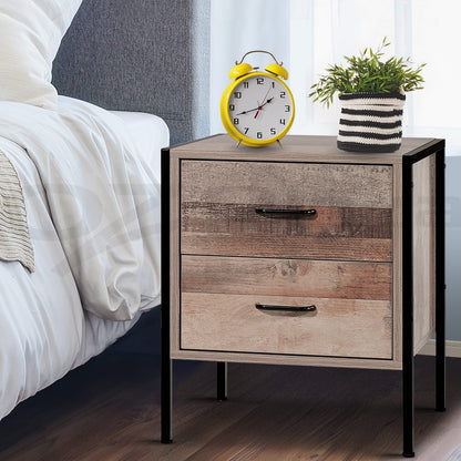 Barnly Bedside Table 2 Drawers