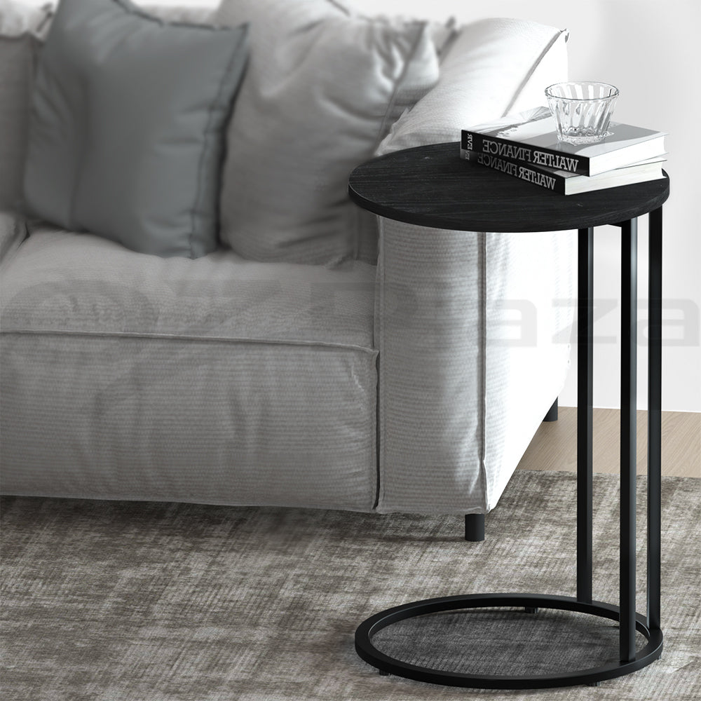 Martha Coffee Table Side Table Round - Black