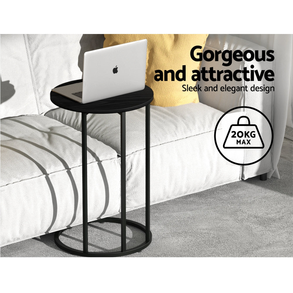 Martha Coffee Table Side Table Round - Black