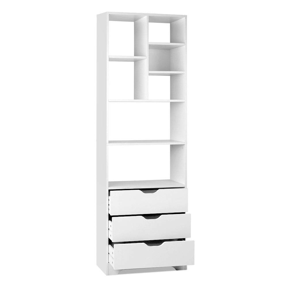 Nana Bookshelf with Drawers - White