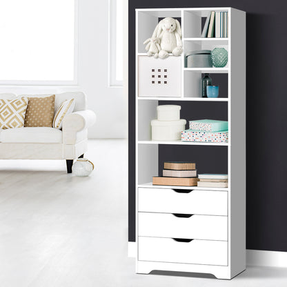 Nana Bookshelf with Drawers - White
