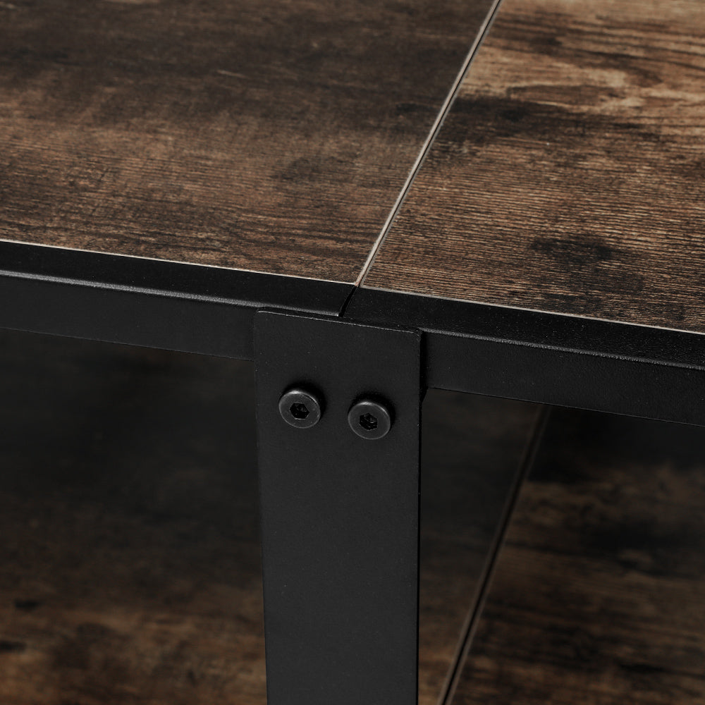 Howard Entertainment Unit 3-tier - Vintage Rustic Walnut