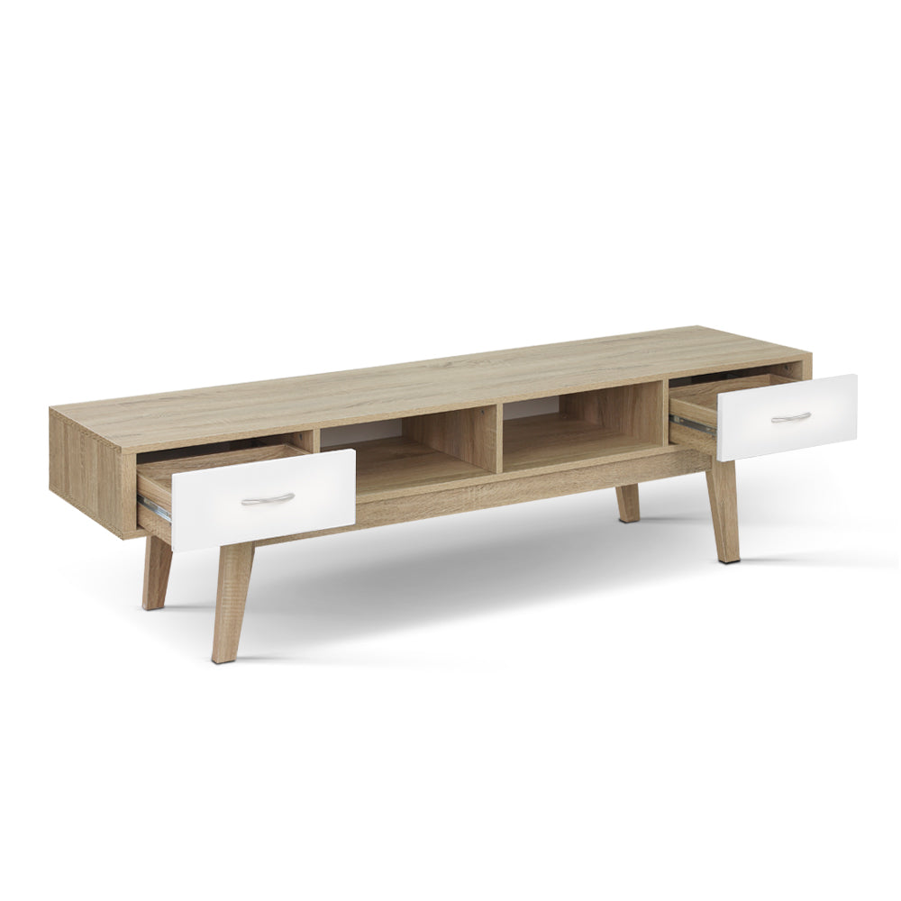 Gary TV Cabinet Entertainment Unit 180cm - Oak White