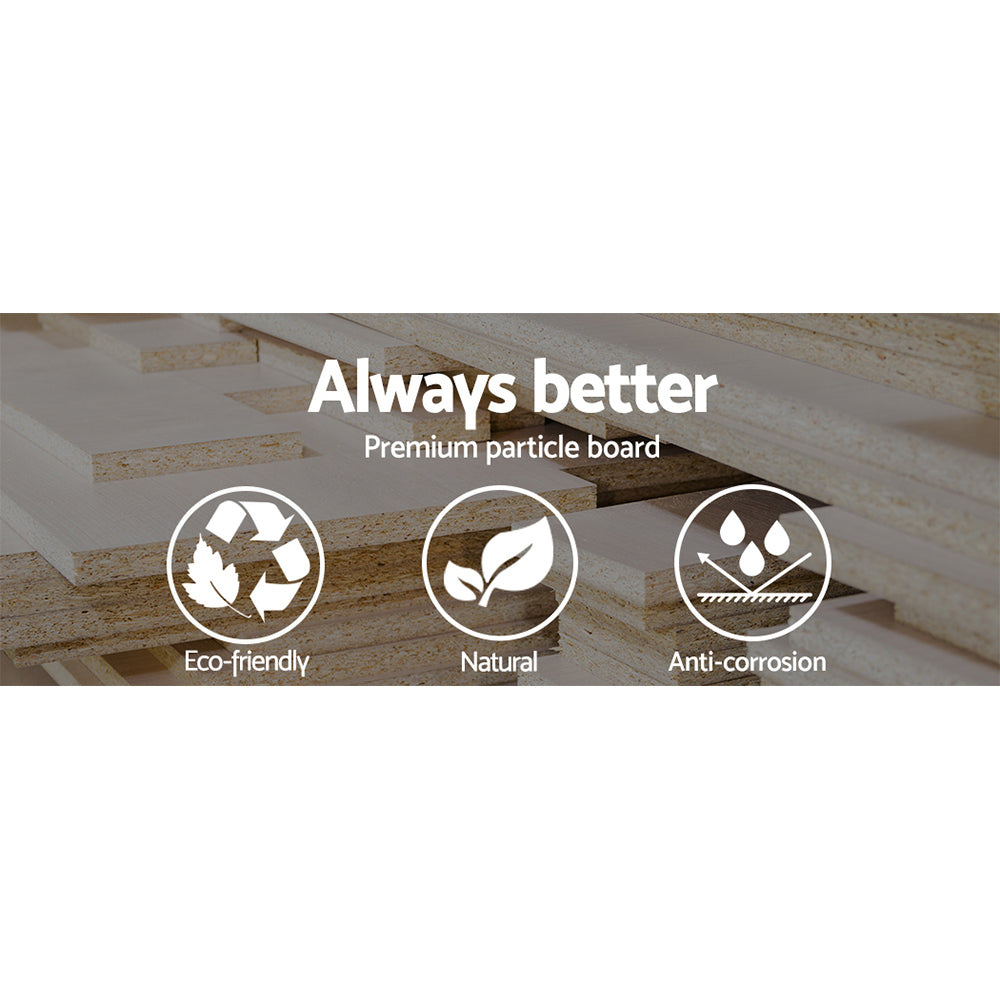 Gary TV Cabinet Entertainment Unit 180cm - Oak White