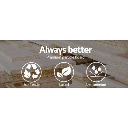 Gary TV Cabinet Entertainment Unit 180cm - Oak White