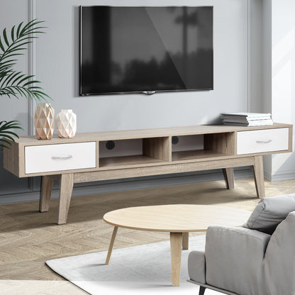 Gary TV Cabinet Entertainment Unit 180cm - Oak White