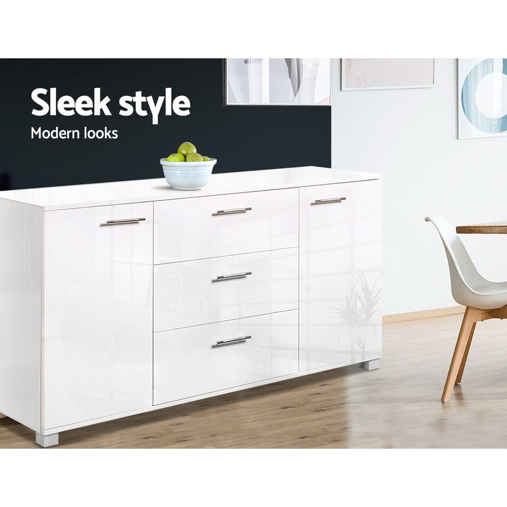 High Gloss Buffet Sideboard - White