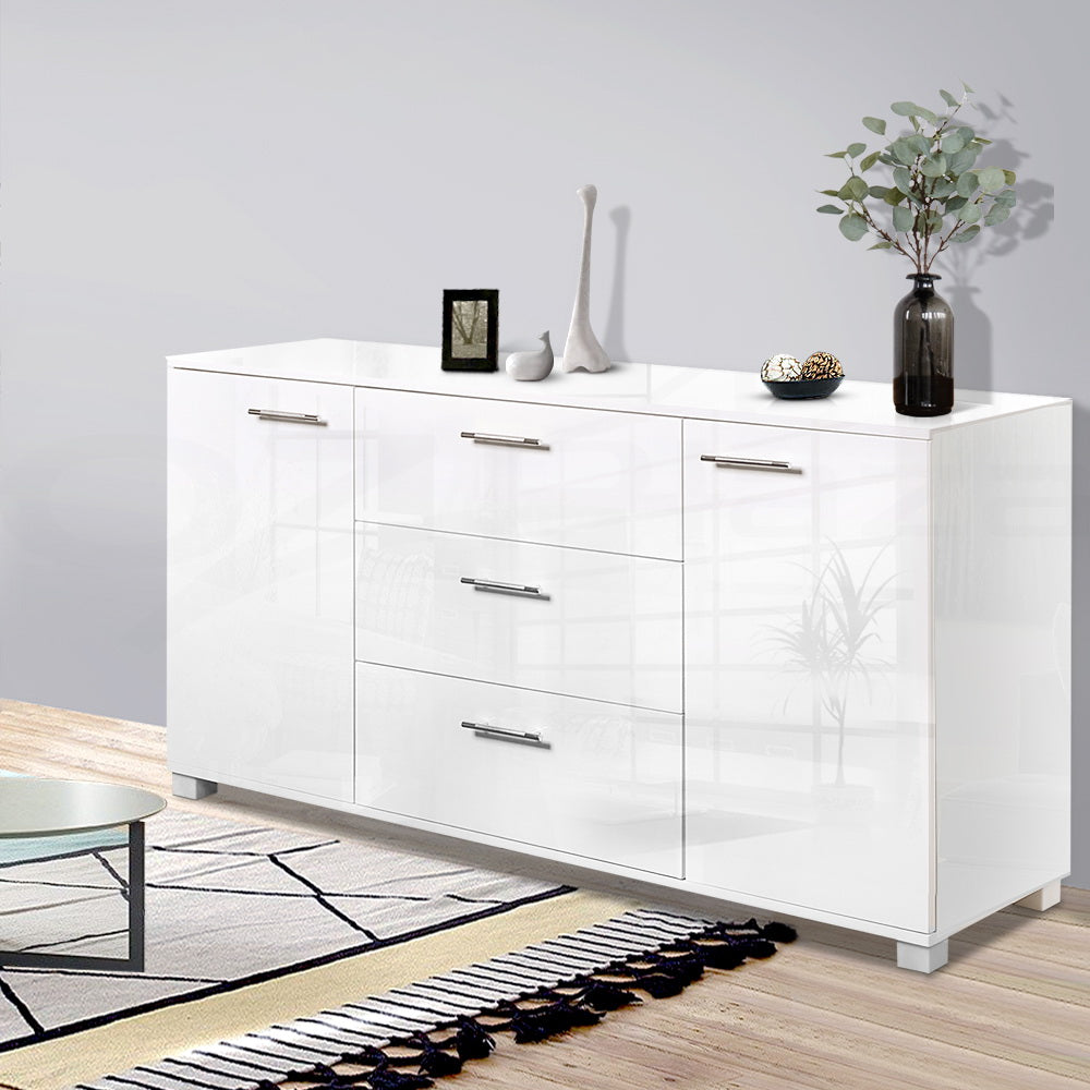 High Gloss Buffet Sideboard - White